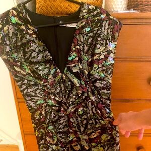 Zara glitter party dress- padded shoulders